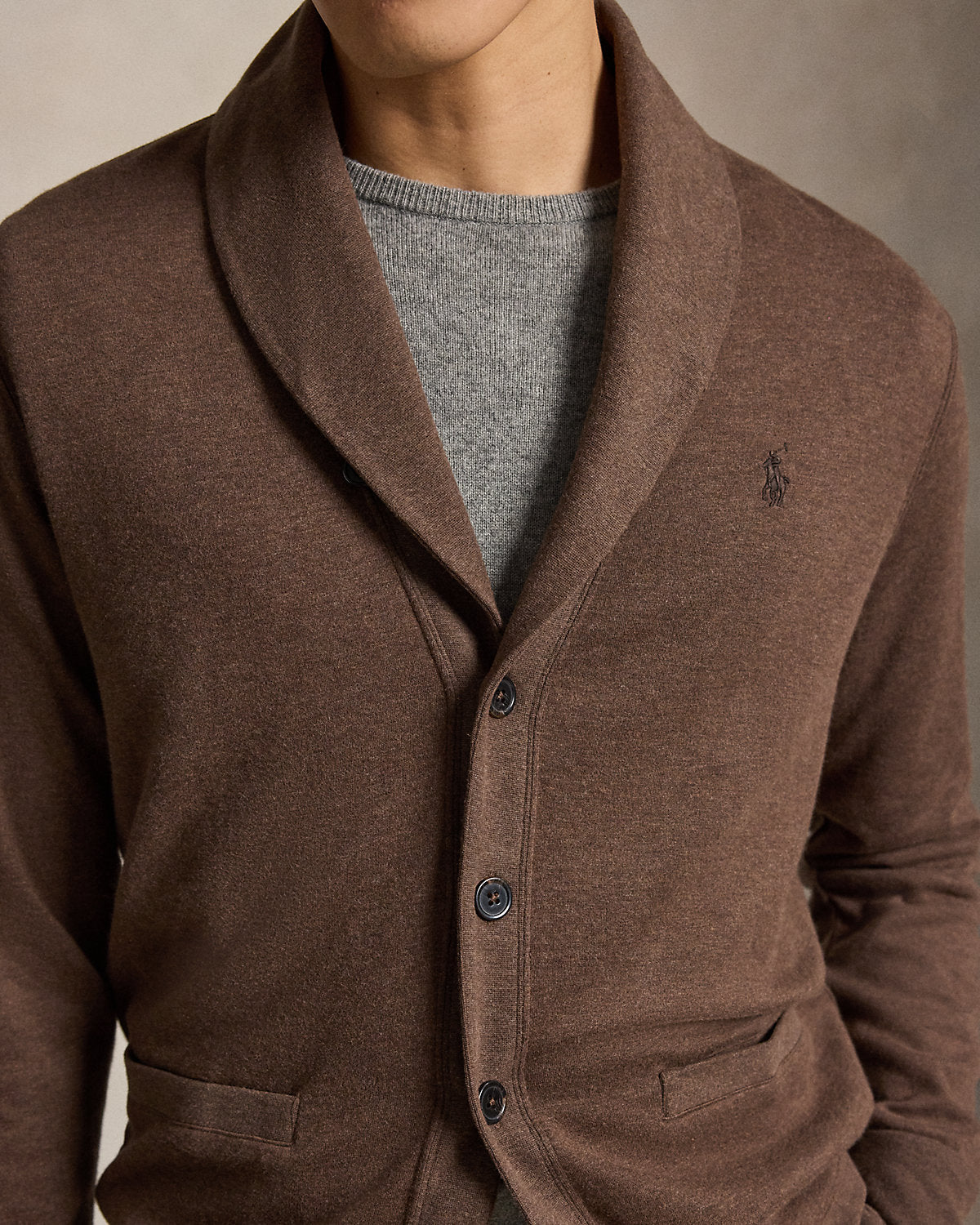 Luxury Jersey Shawl-Collar Cardigan