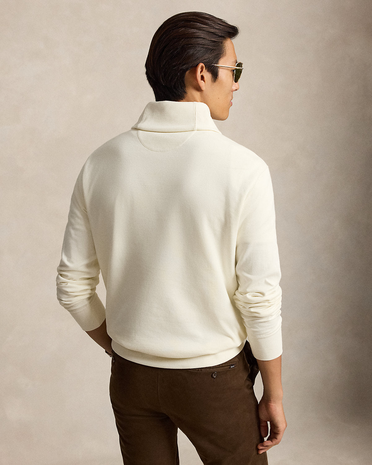 Luxury Jersey Shawl-Collar Pullover