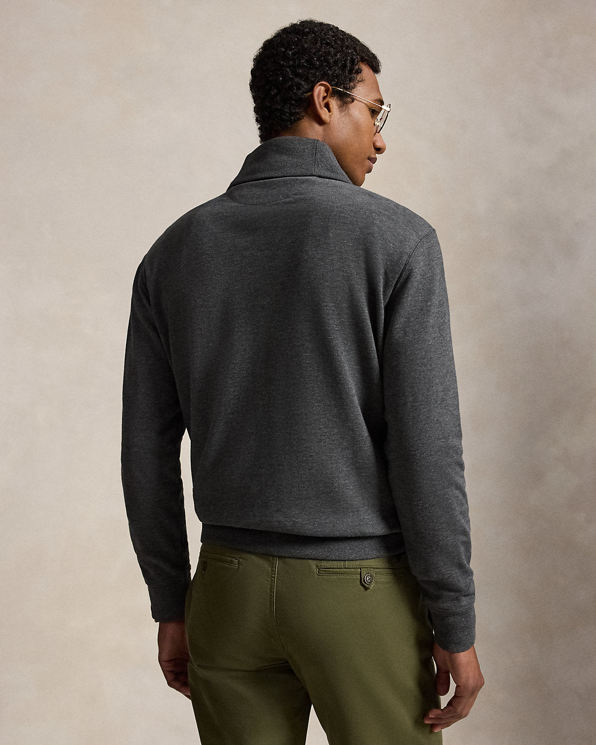 Luxury Jersey Shawl-Collar Pullover