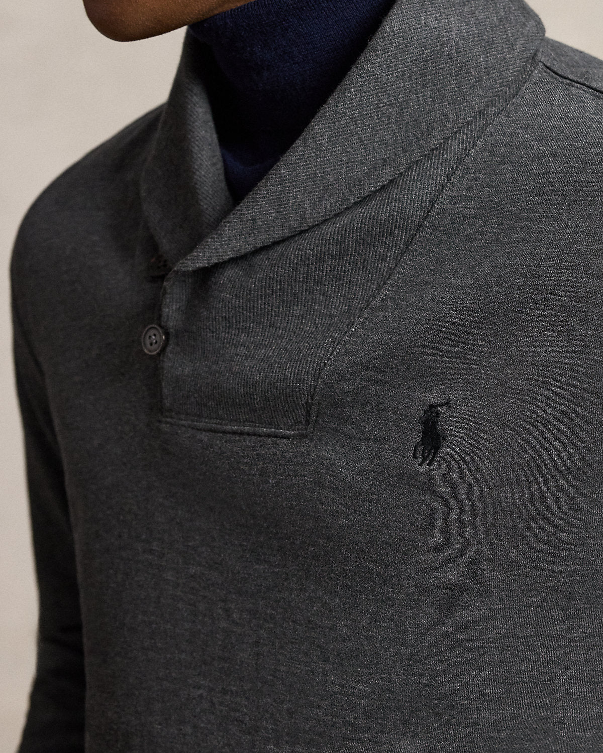 Luxury Jersey Shawl-Collar Pullover
