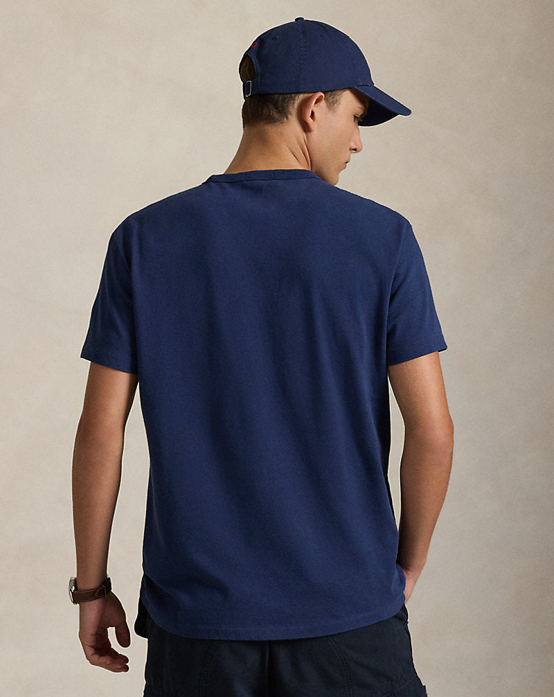 Classic Fit Jersey Crewneck T-Shirt Cruise Navy