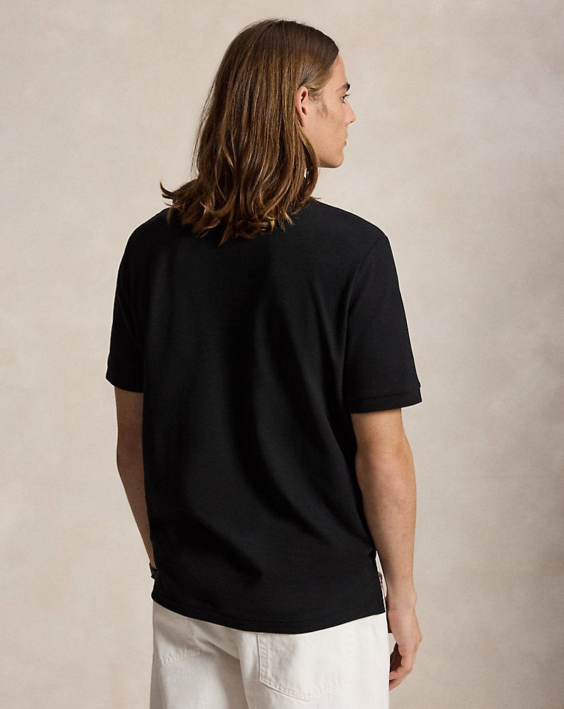 Pink Pony Stretch Mesh Polo Shirt Polo Black