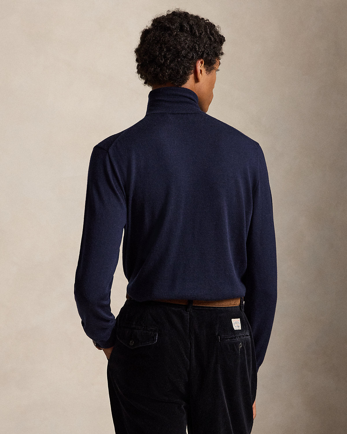 Washable Wool Turtleneck Sweater