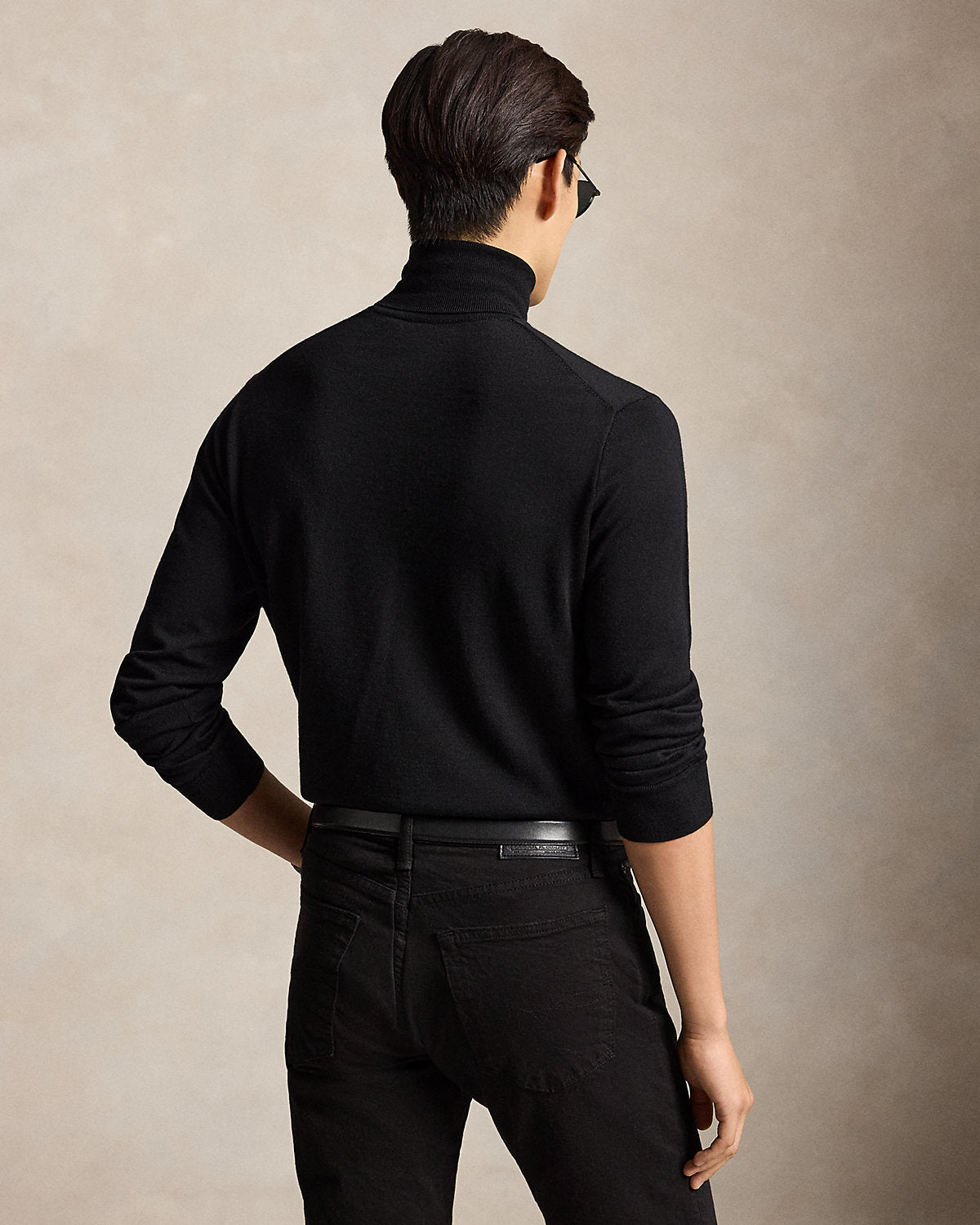 Washable Wool Turtleneck Sweater