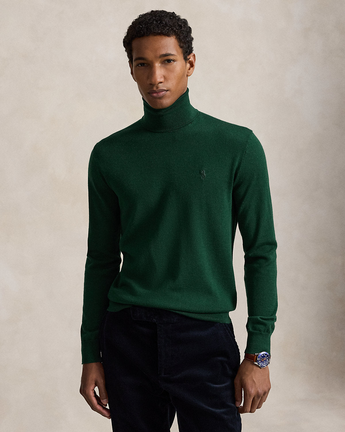 Washable Wool Turtleneck Sweater