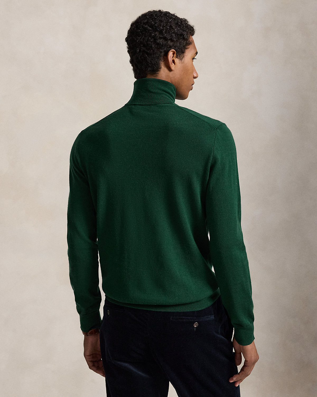 Washable Wool Turtleneck Sweater