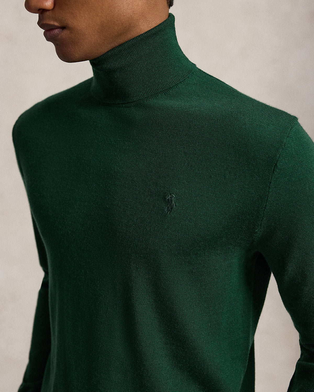 Washable Wool Turtleneck Sweater