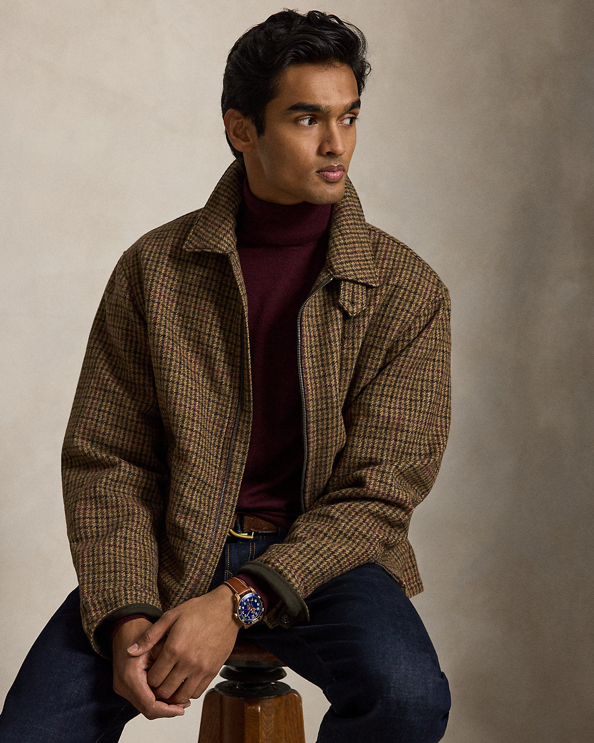 Washable Wool Turtleneck Sweater
