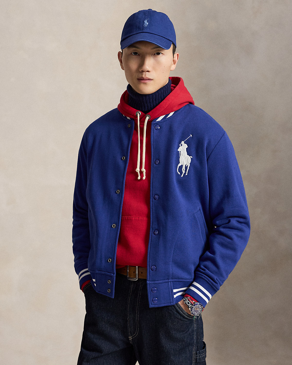 Big Pony Fleece Baseball Jacket