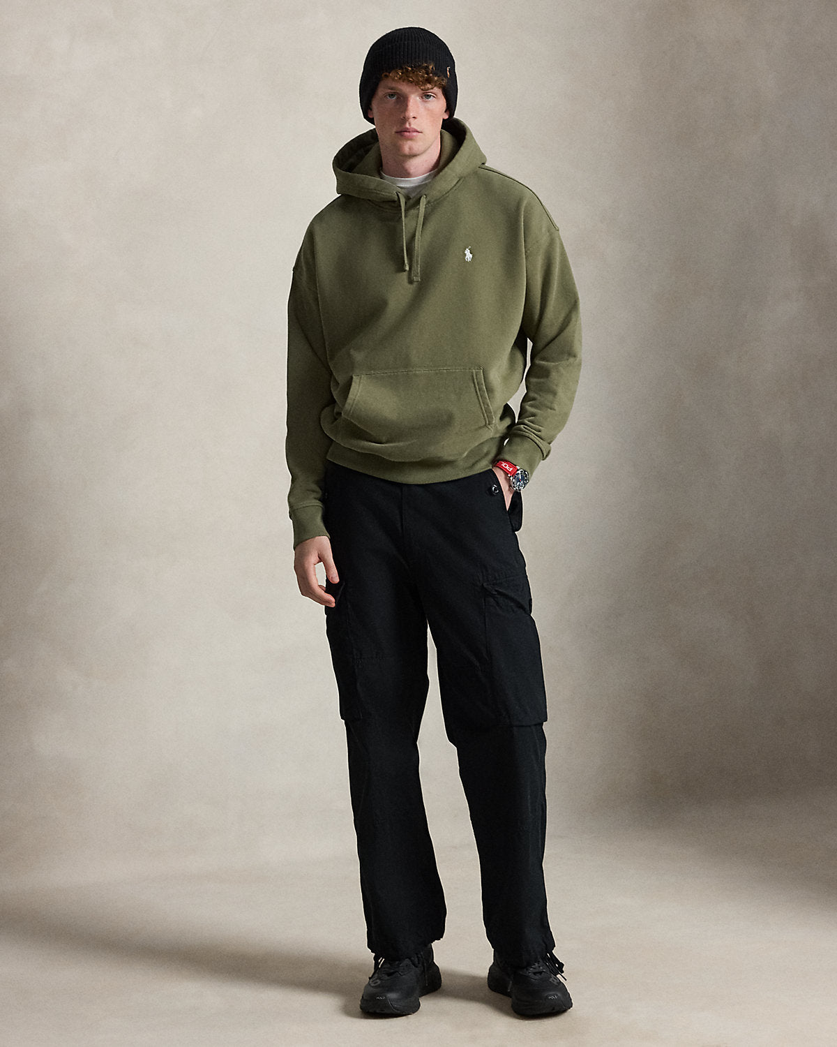 Relaxed Fit Logo Fleece Hoodie