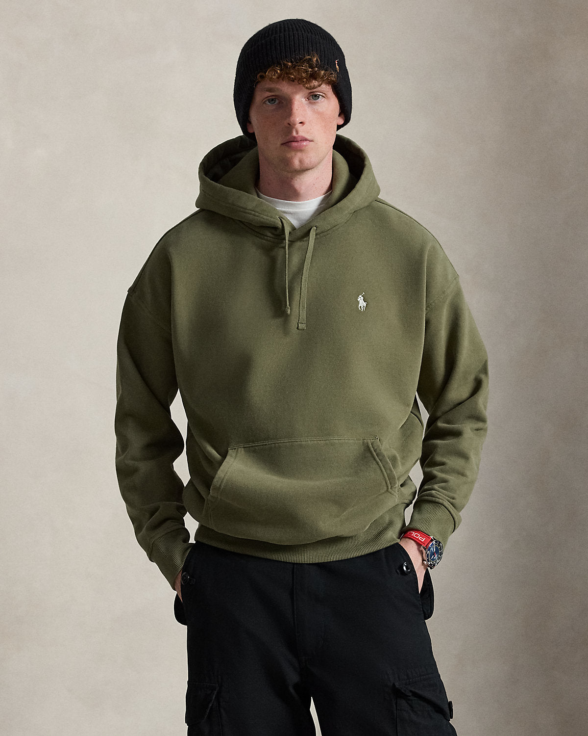 Relaxed Fit Logo Fleece Hoodie