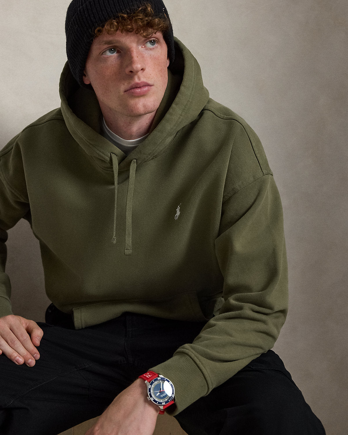 Relaxed Fit Logo Fleece Hoodie