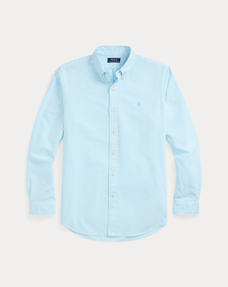 Custom Fit Mineral-Dyed Oxford Shirt Sky