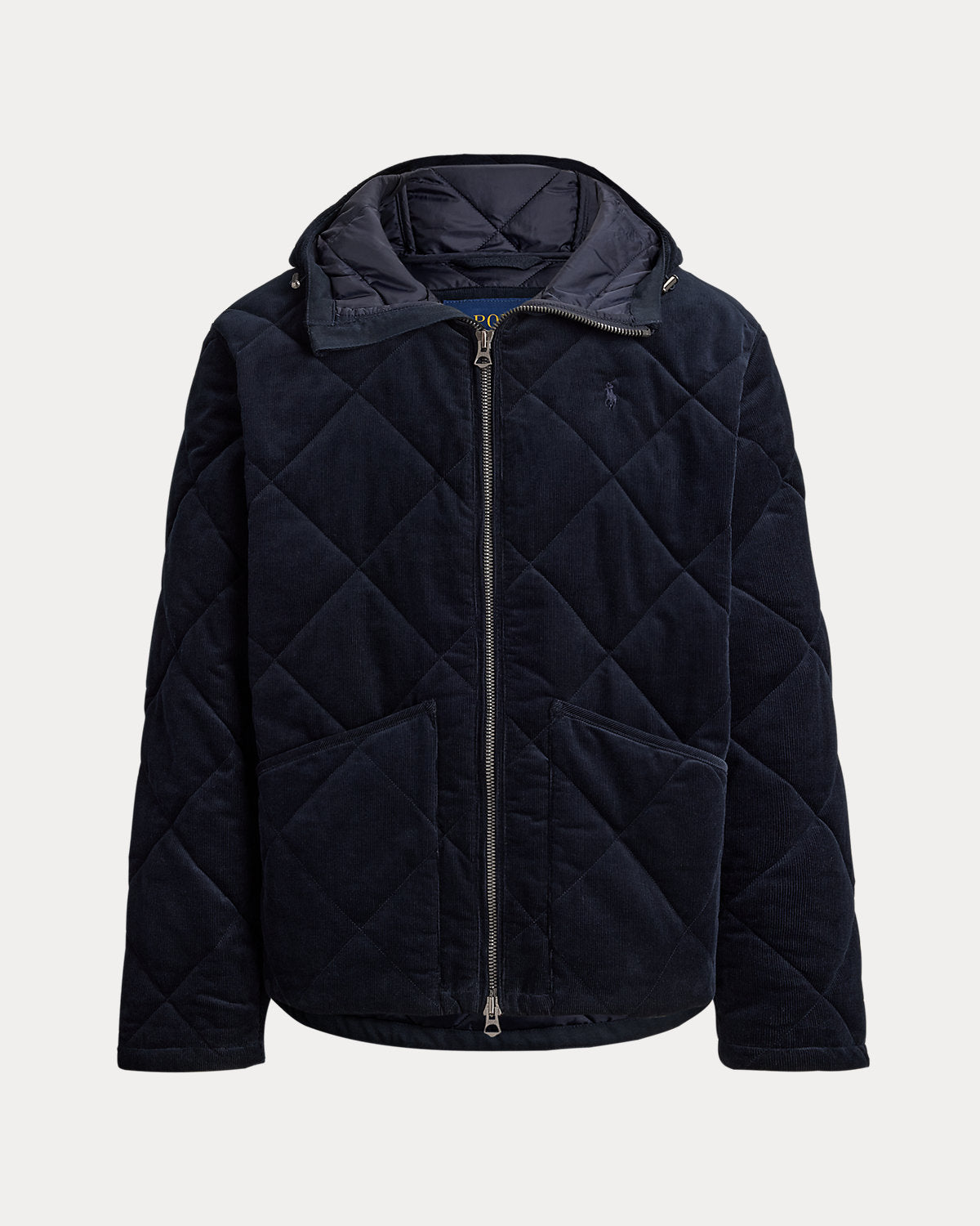 Quilted Corduroy Hooded Jacket