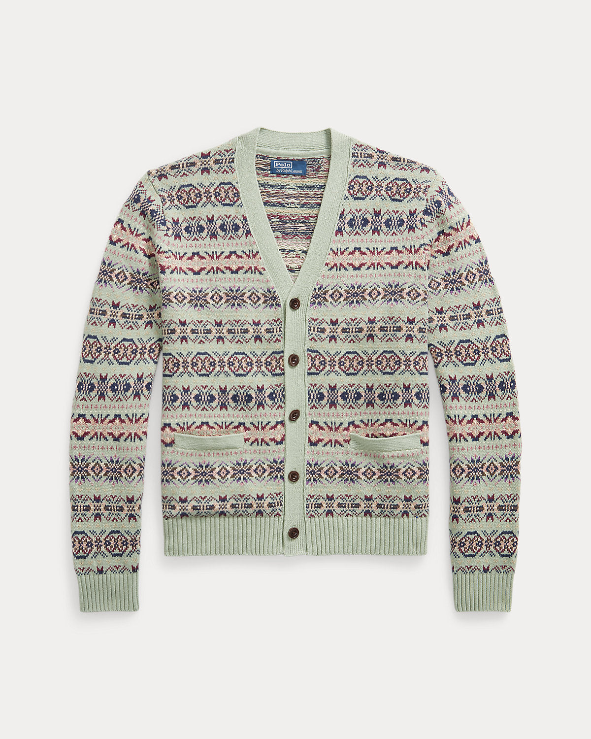 Fair Isle Linen-Cotton Cardigan