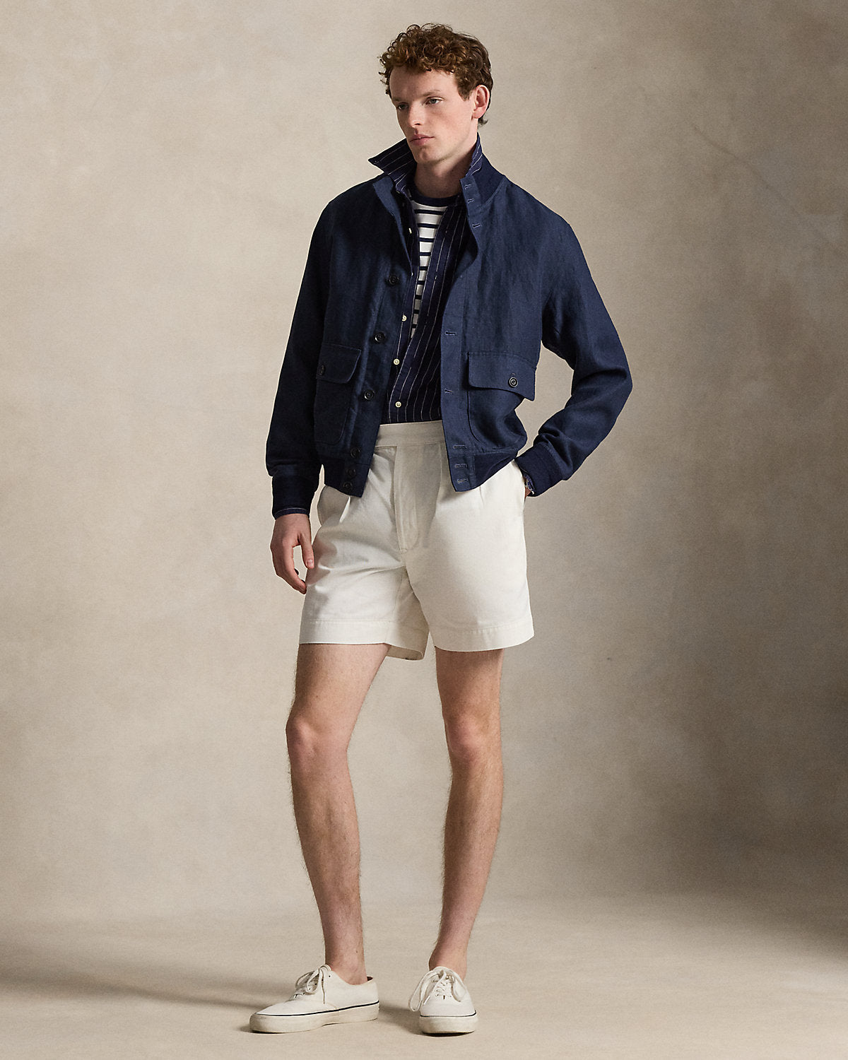 The Barrett Linen Herringbone Jacket