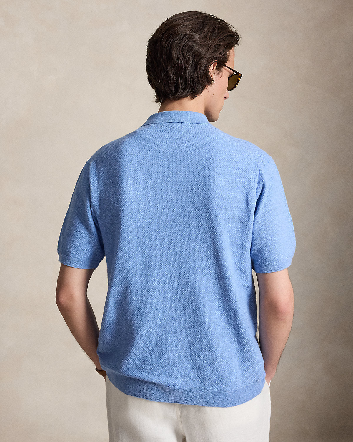 Cotton-Linen Camp Shirt Sweater