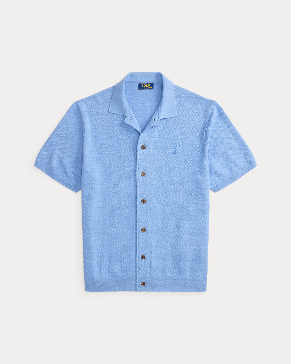 Cotton-Linen Camp Shirt Sweater