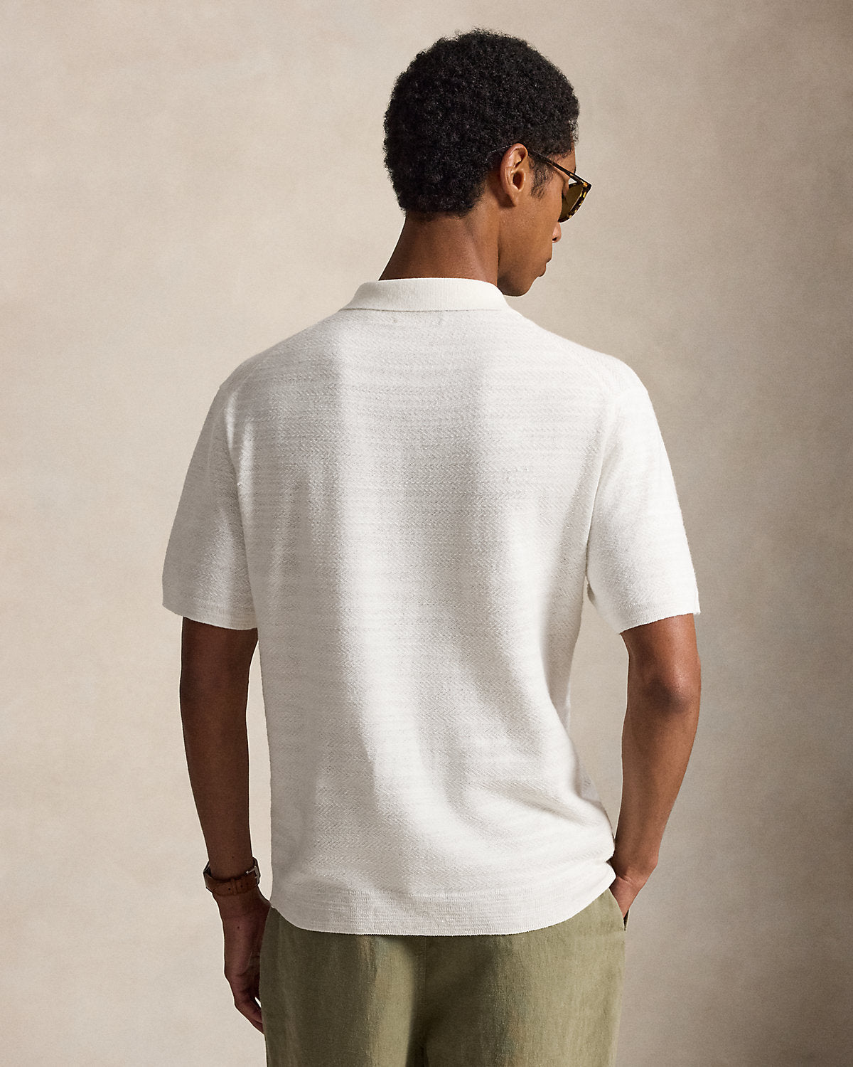 Cotton-Linen Camp Shirt Sweater