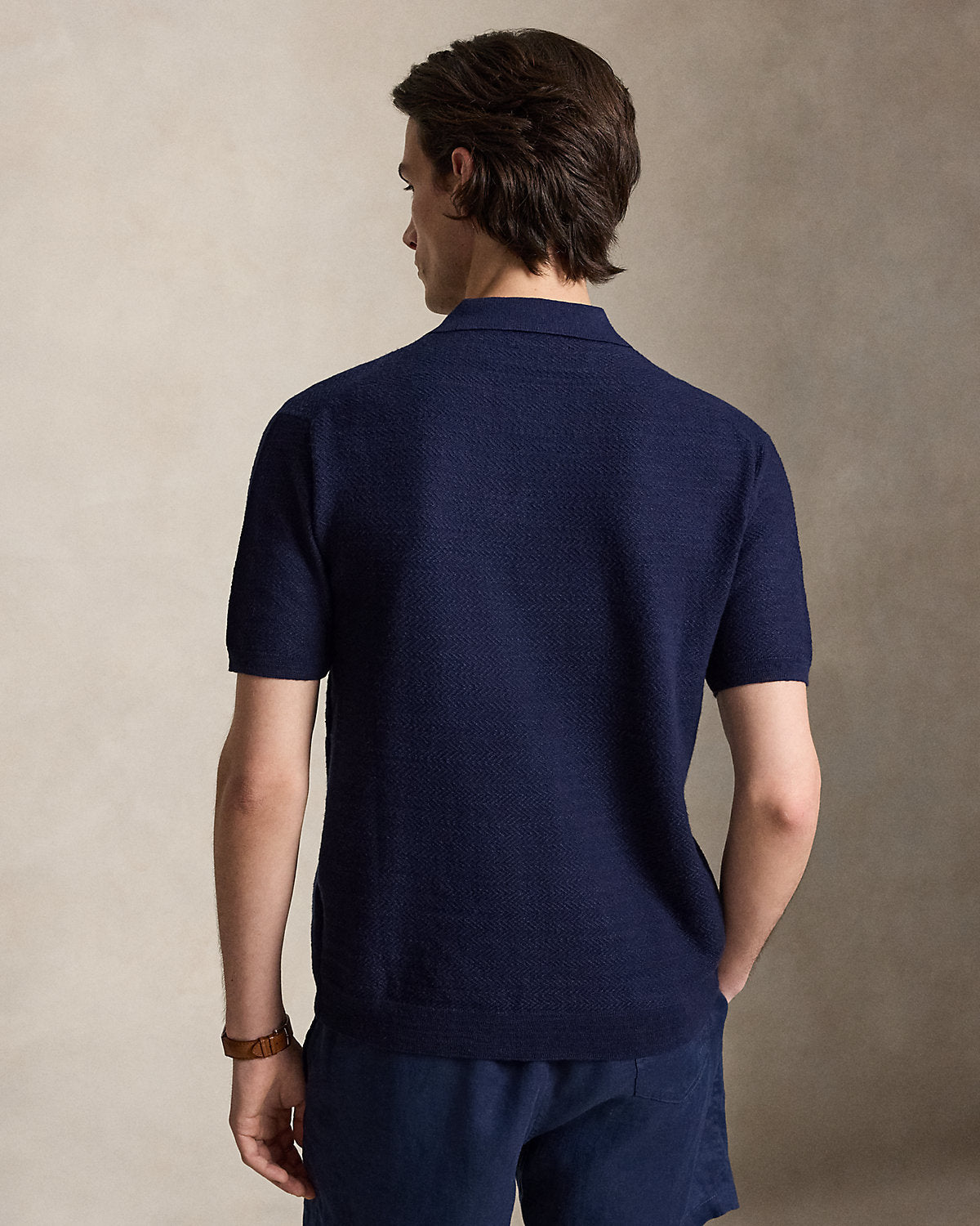 Cotton-Linen Camp Shirt Sweater
