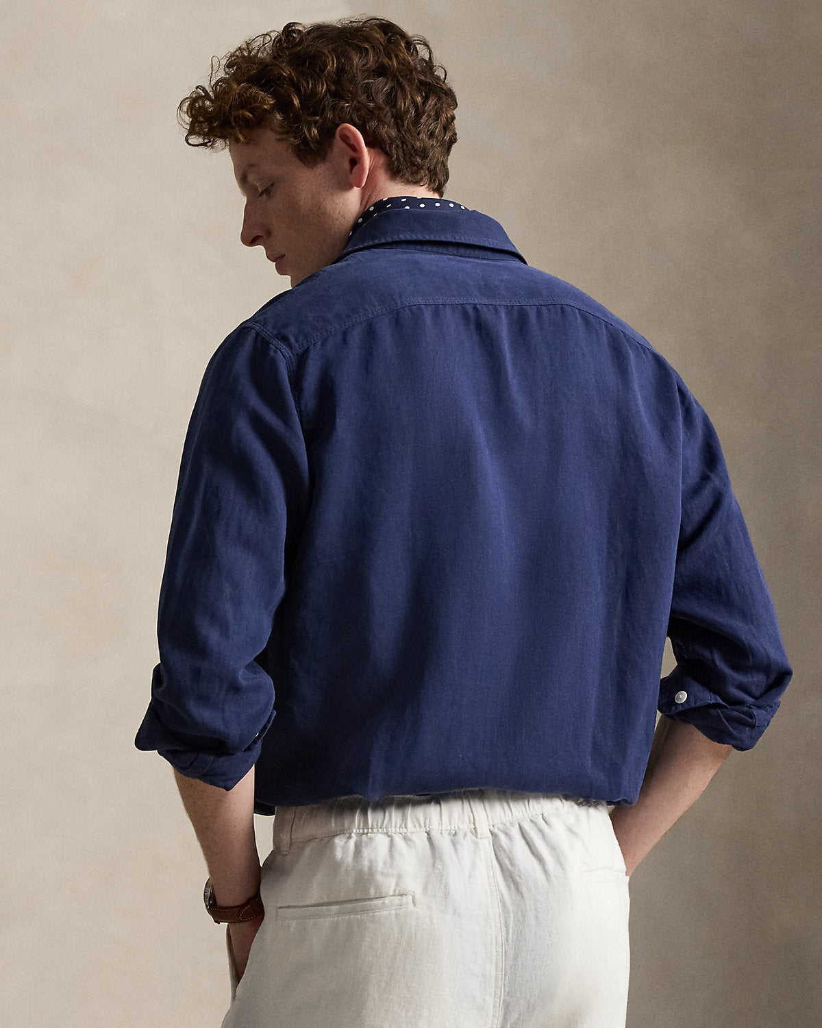 Classic Fit Linen-Silk Workshirt