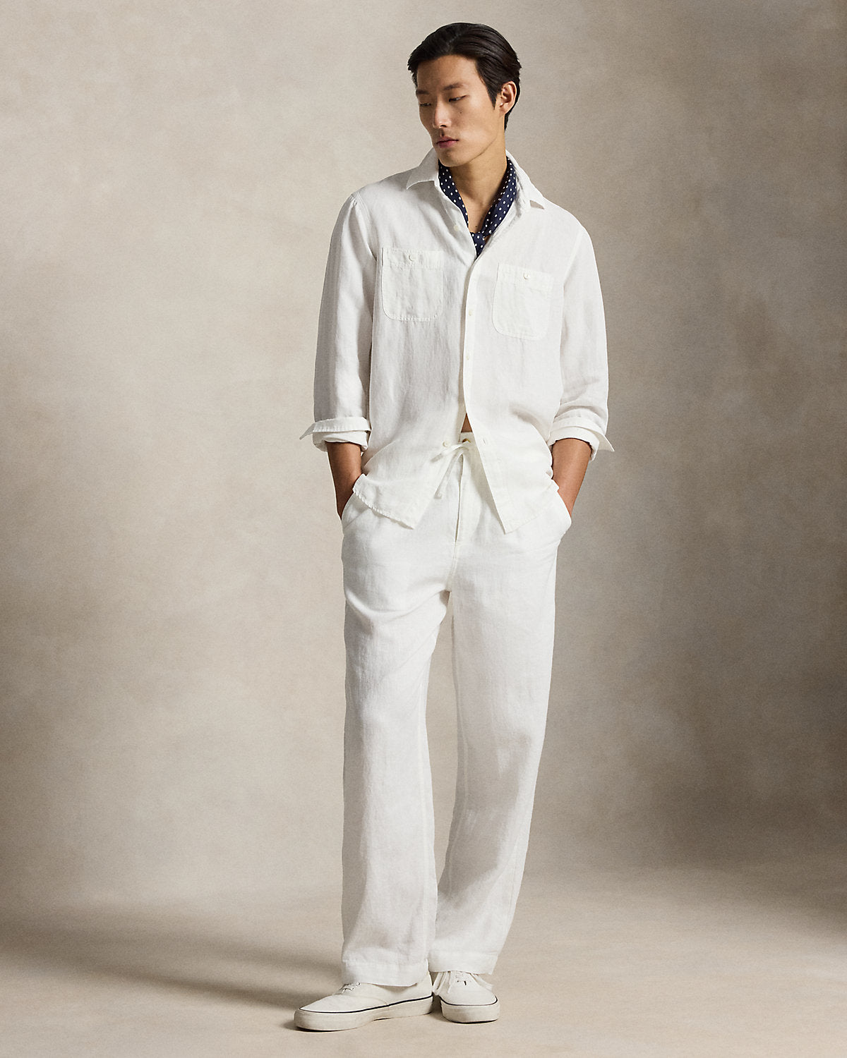 Classic Fit Linen-Silk Workshirt