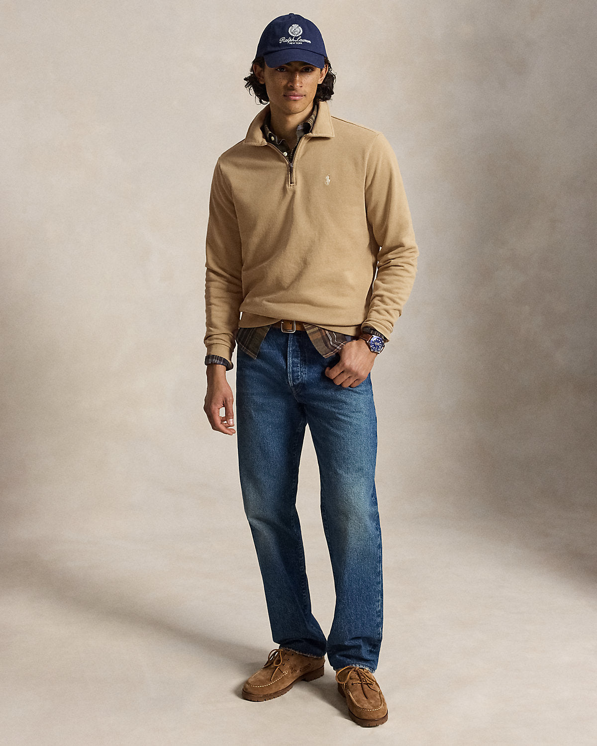 Loopback Fleece Quarter-Zip Sweatshirt