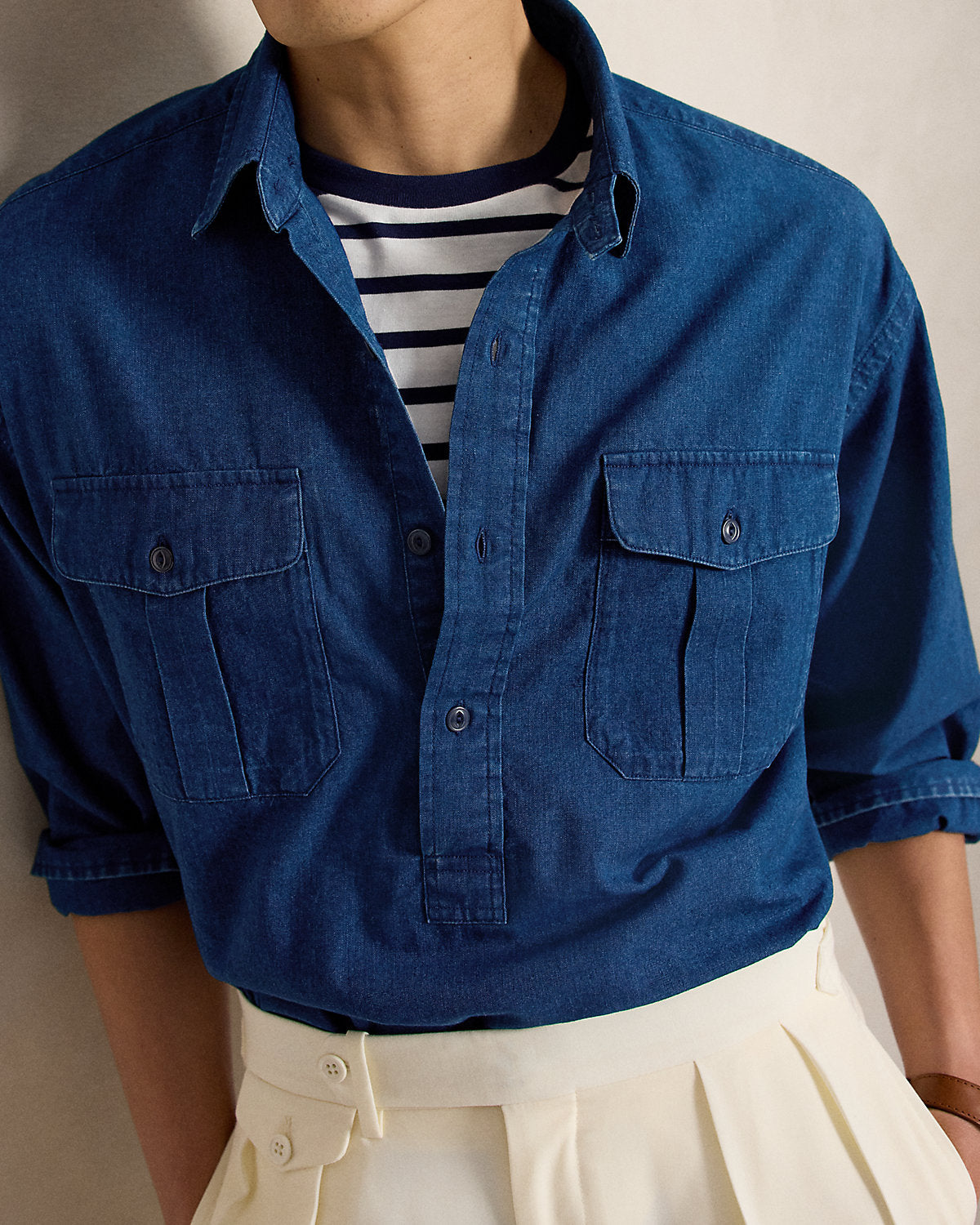 Relaxed Fit Chambray Workshirt
