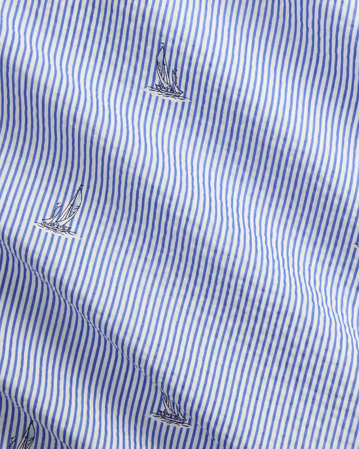 Classic Fit Sailboat Seersucker Shirt