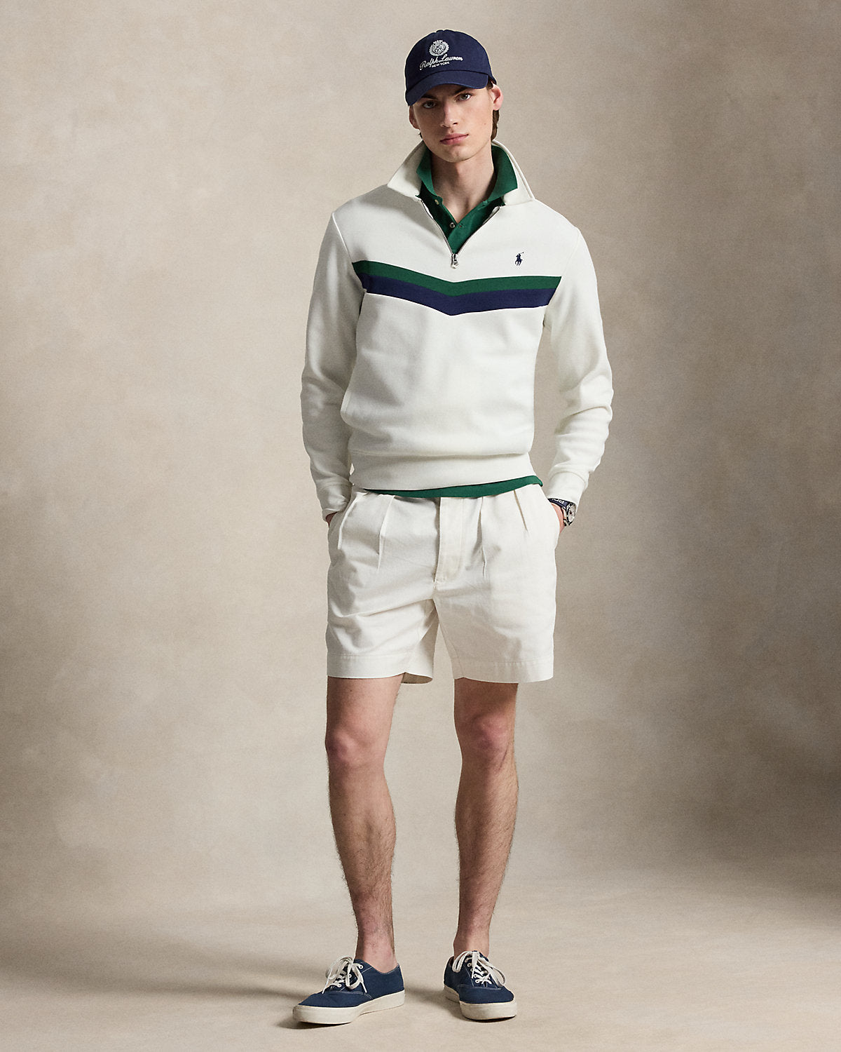 Double-Knit Quarter-Zip Sweatshirt