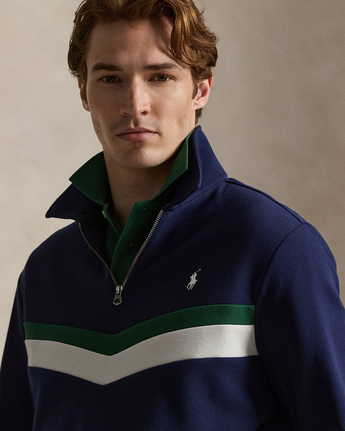 Double-Knit Quarter-Zip Sweatshirt