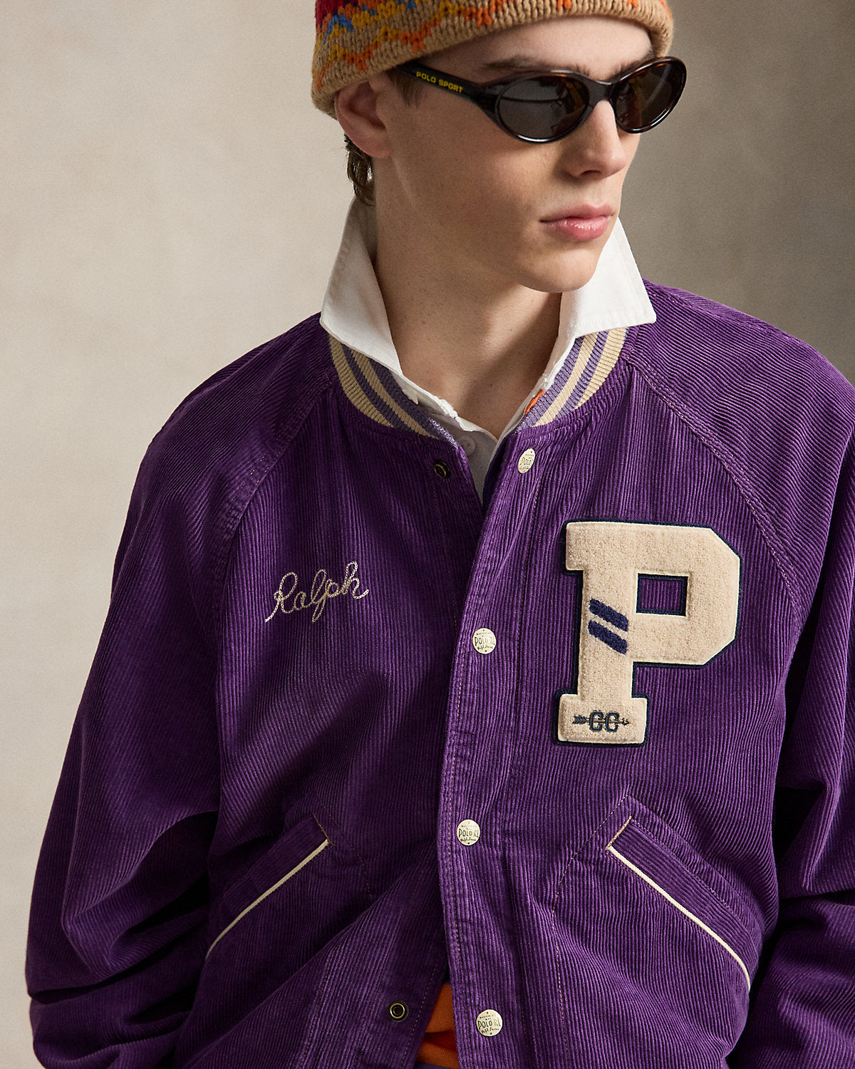 Corduroy Letter Jacket