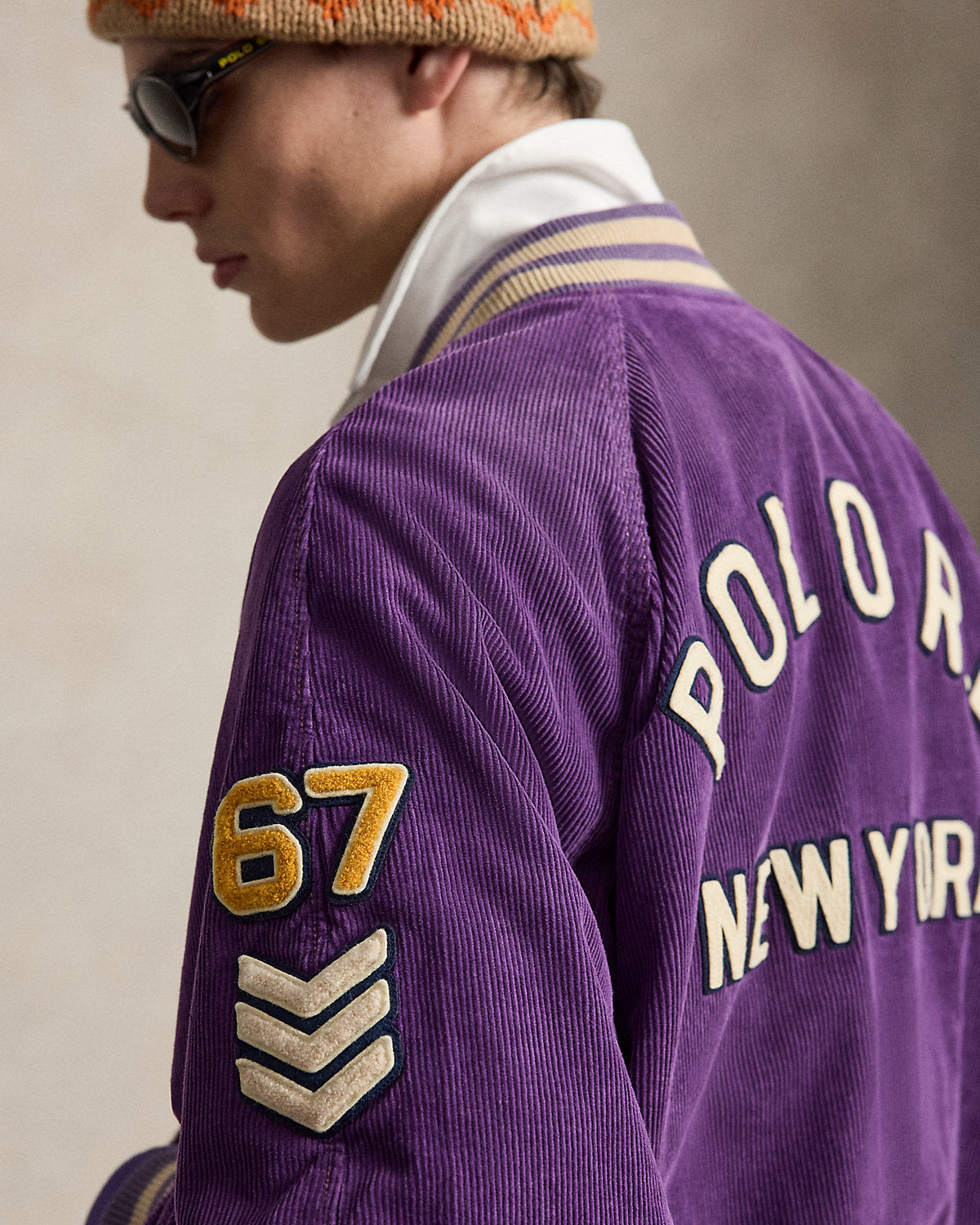 Corduroy Letter Jacket