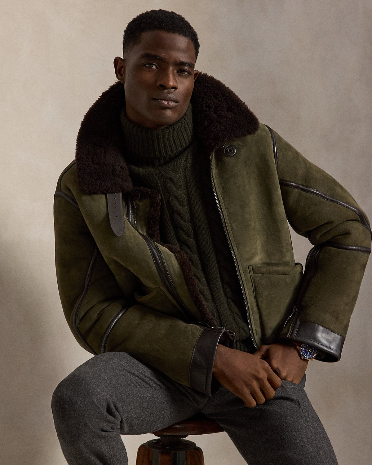 Shearling Flight Jacket