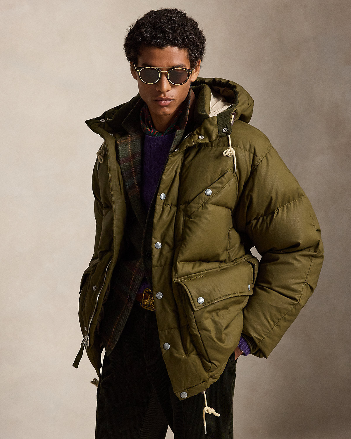 The Baden Oilcloth Down Jacket