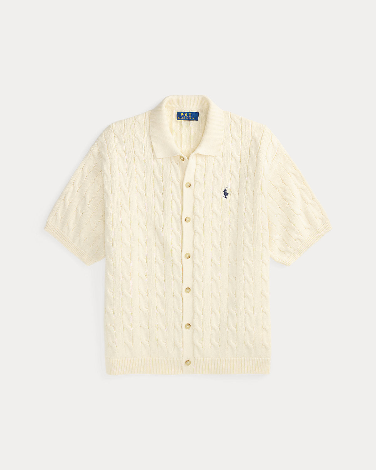 Relaxed Fit Cable-Knit Cotton Sweater