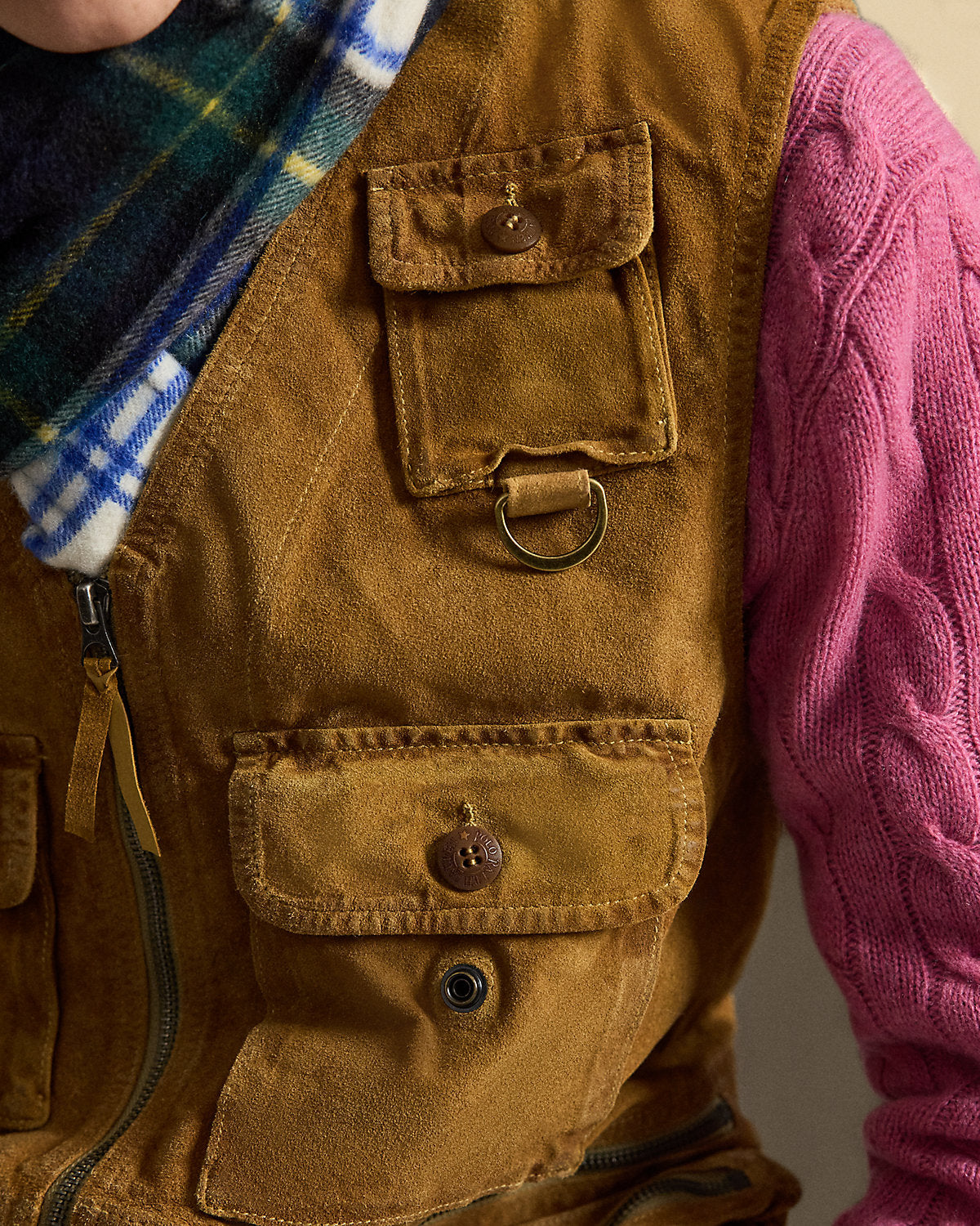 Suede Utility Vest