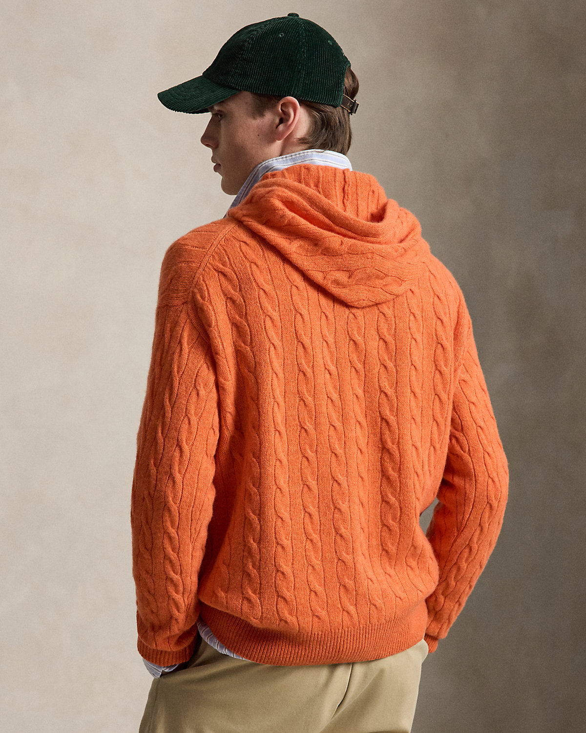 Cable-Knit Wool-Cashmere Hooded Sweater