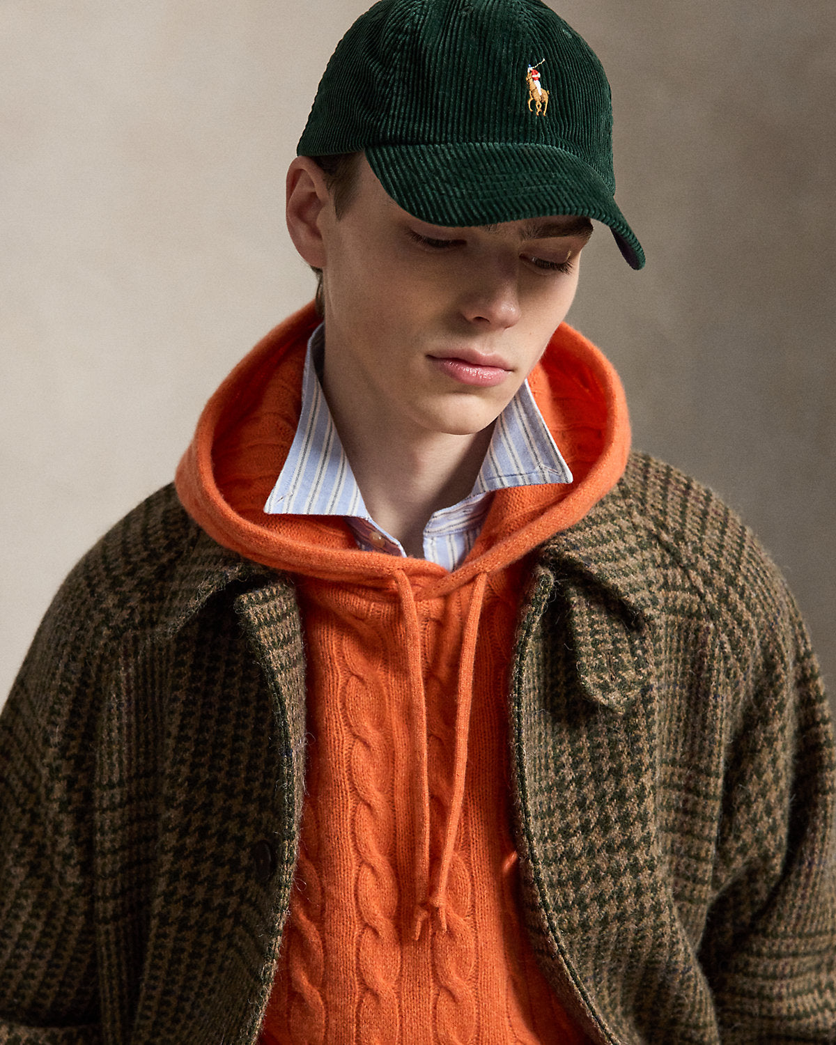 Cable-Knit Wool-Cashmere Hooded Sweater