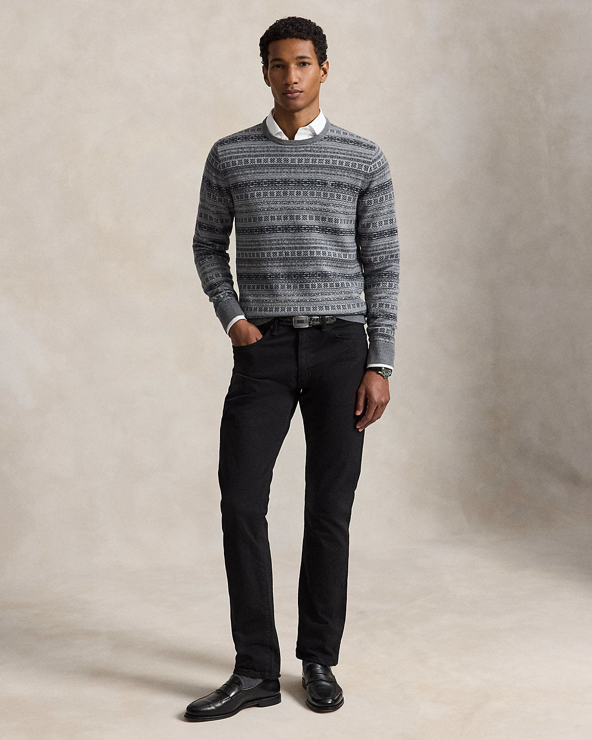 Fair Isle Washable Wool Sweater