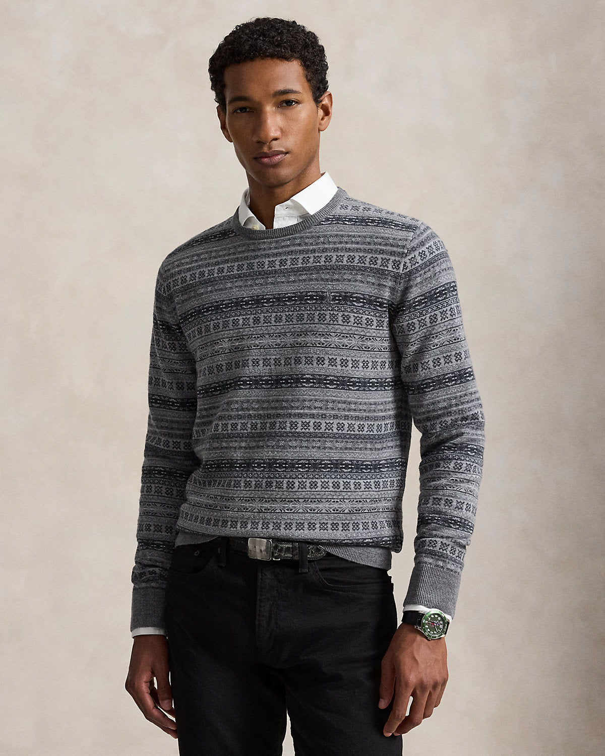 Fair Isle Washable Wool Sweater
