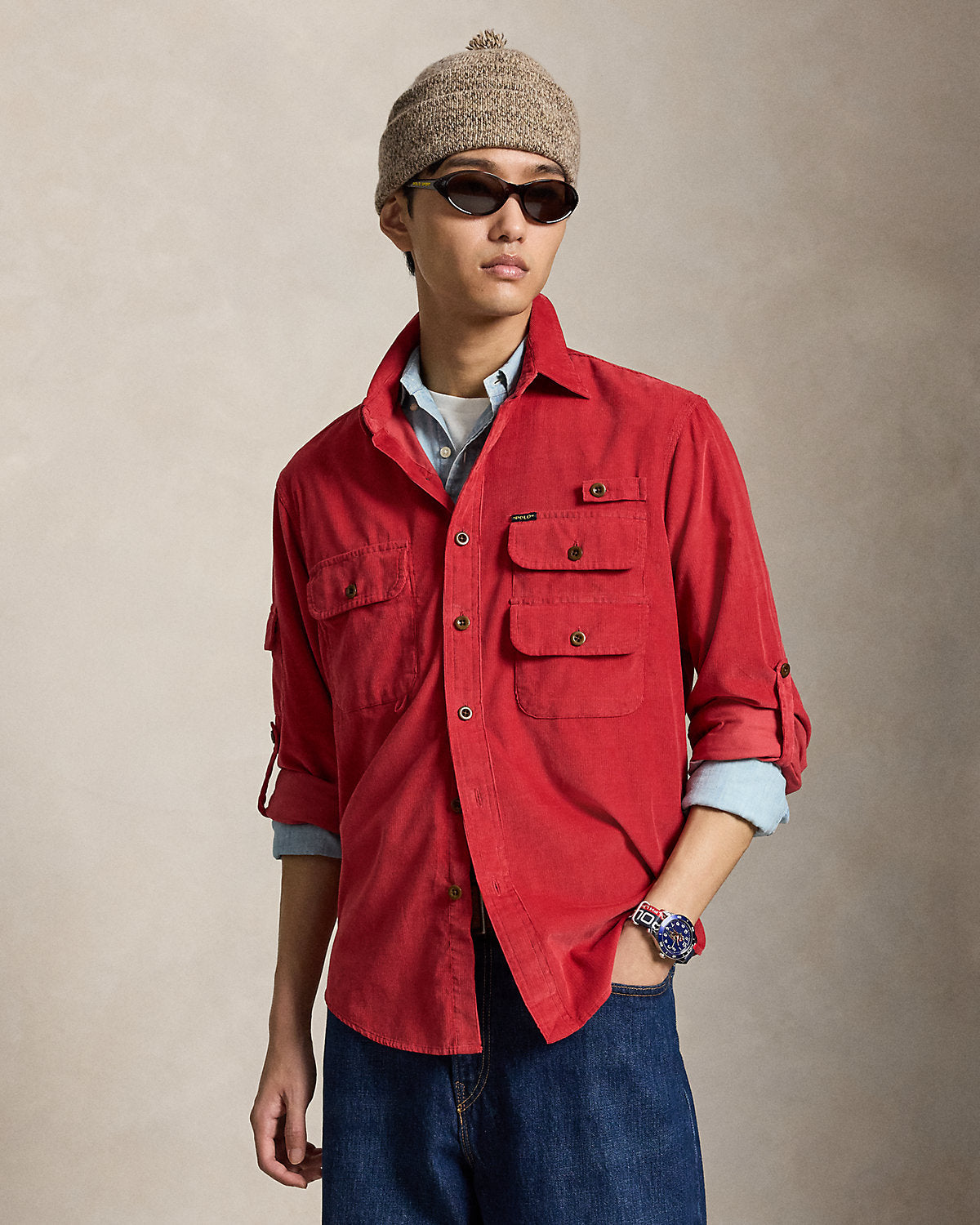 Classic Fit Corduroy Utility Shirt