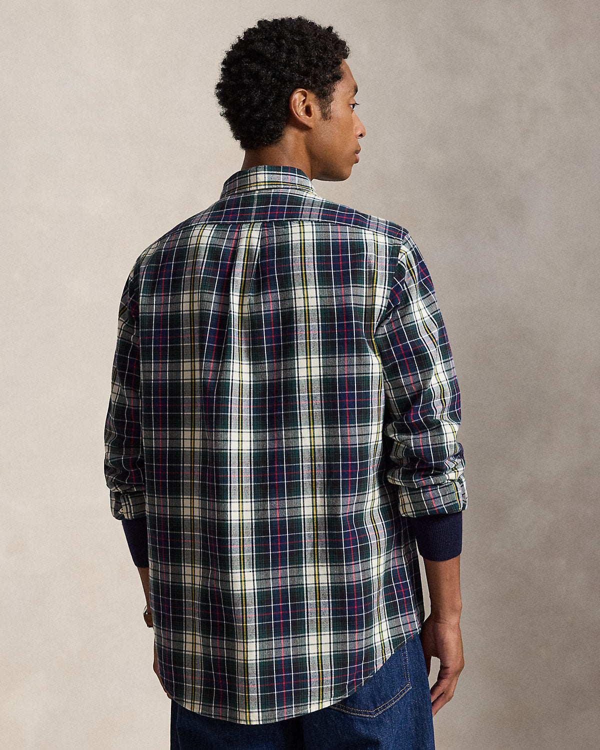 Classic Fit Plaid Brushed Oxford Shirt