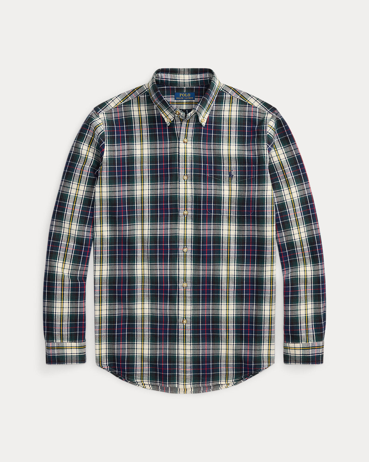 Classic Fit Plaid Brushed Oxford Shirt