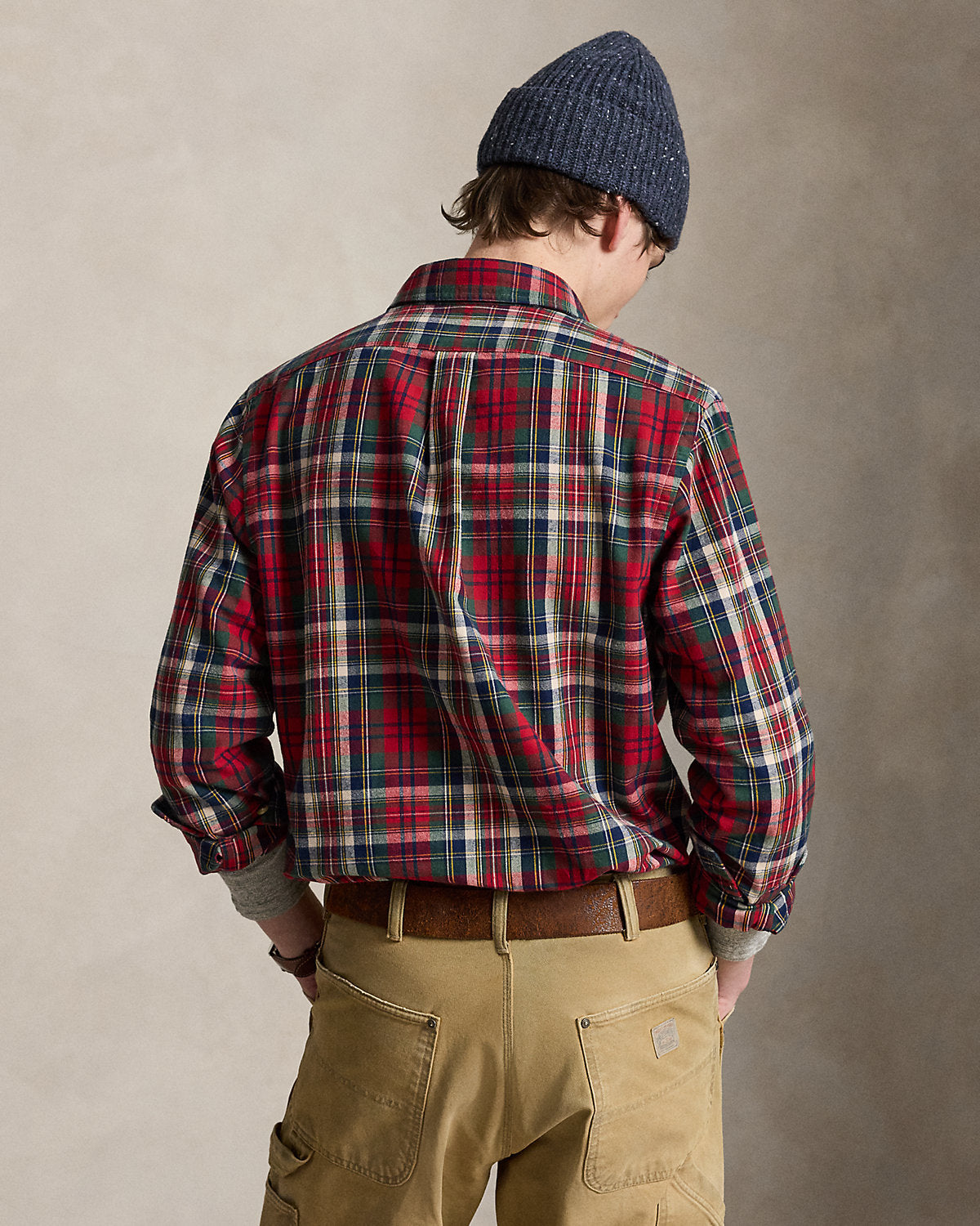 Classic Fit Plaid Brushed Oxford Shirt