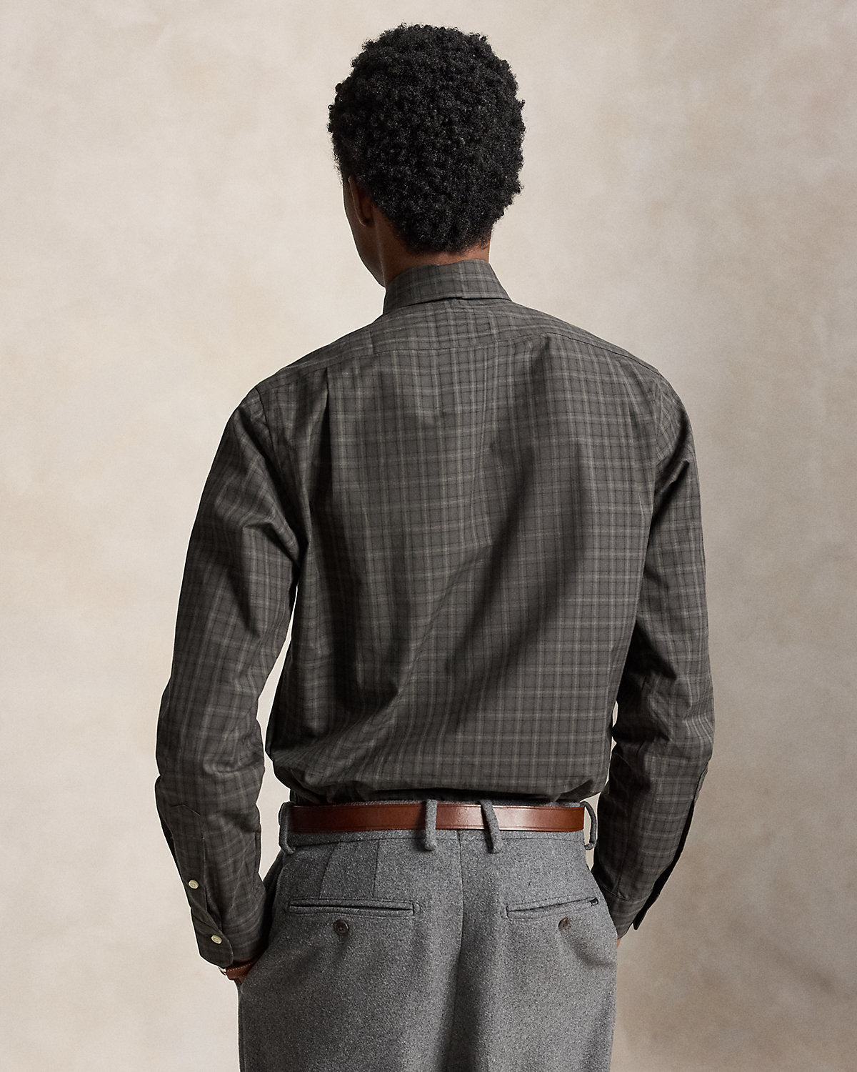 Classic Fit Plaid Poplin Shirt