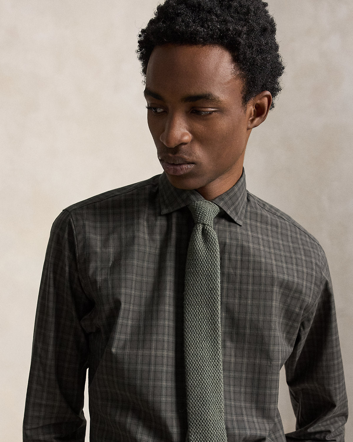 Classic Fit Plaid Poplin Shirt