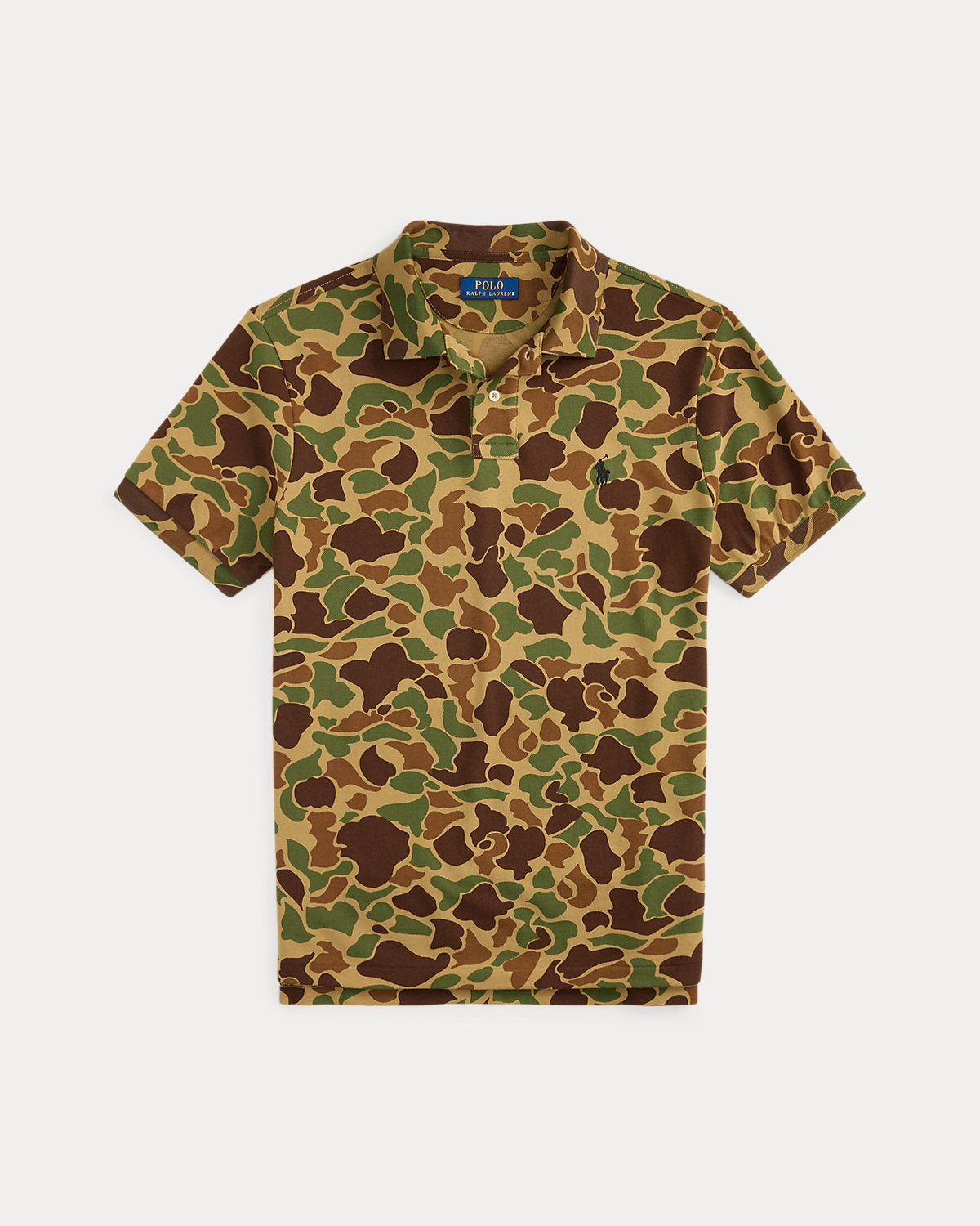 Custom Slim Fit Camo Mesh Polo Shirt