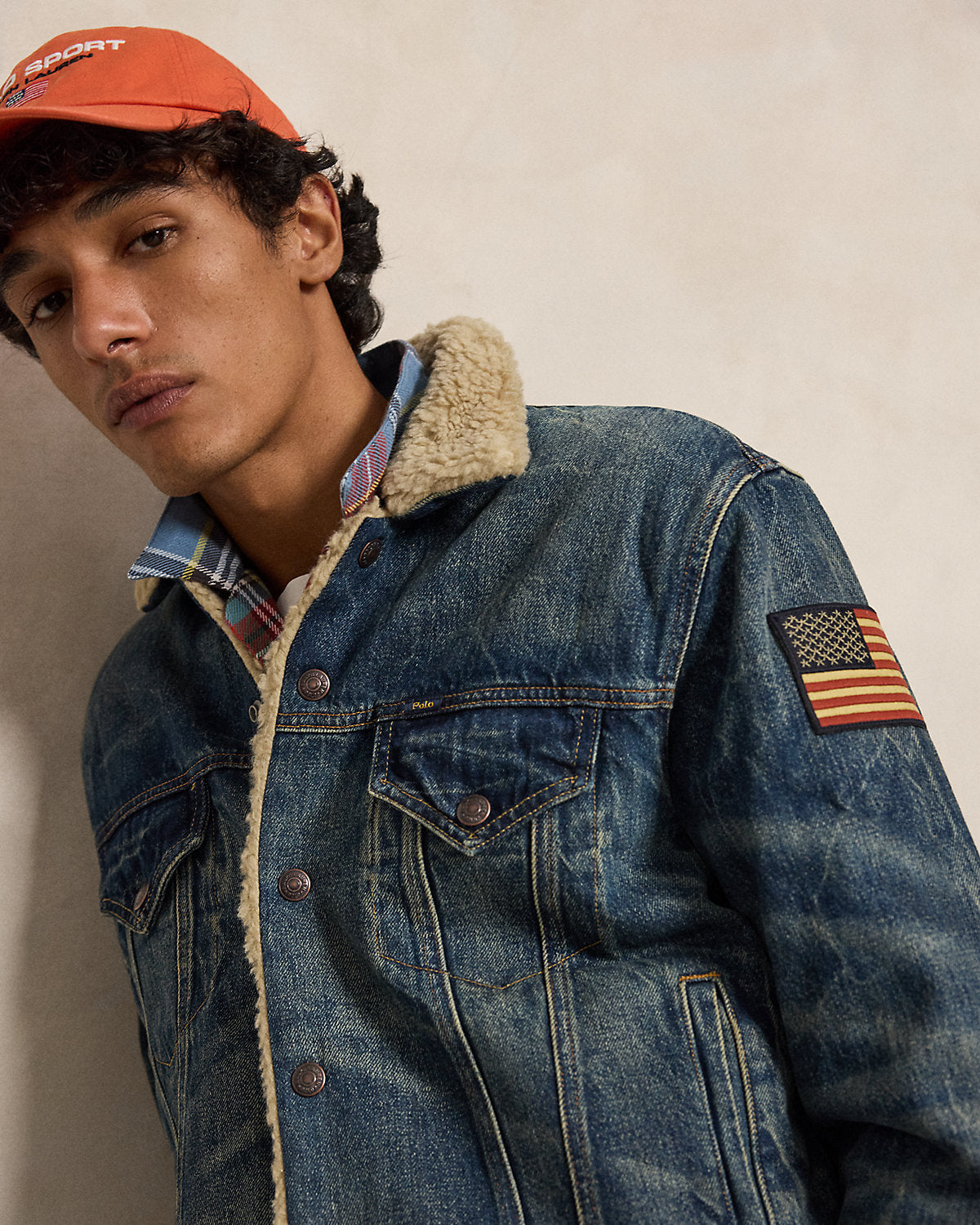 Fleece-Lined Denim Trucker Jacket
