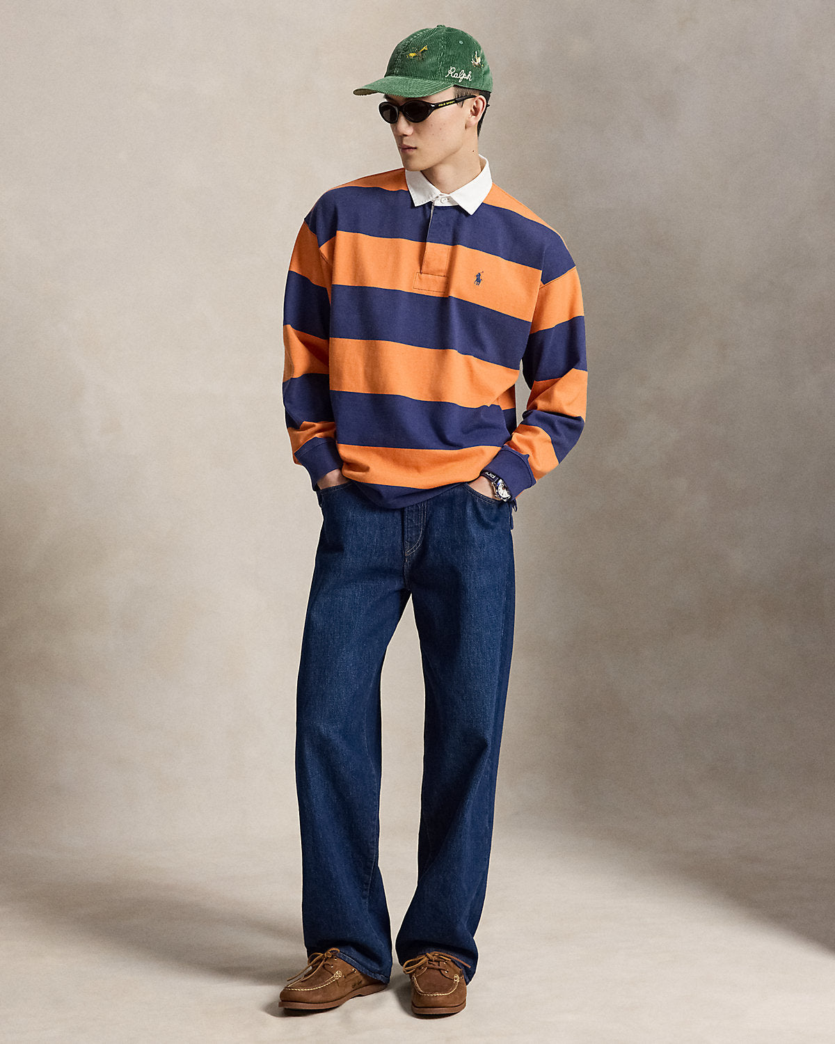 Big Fit Striped Jersey Rugby Shirt
